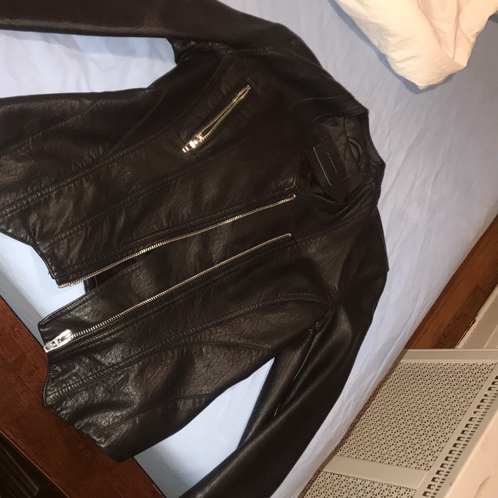 Black leather jacket